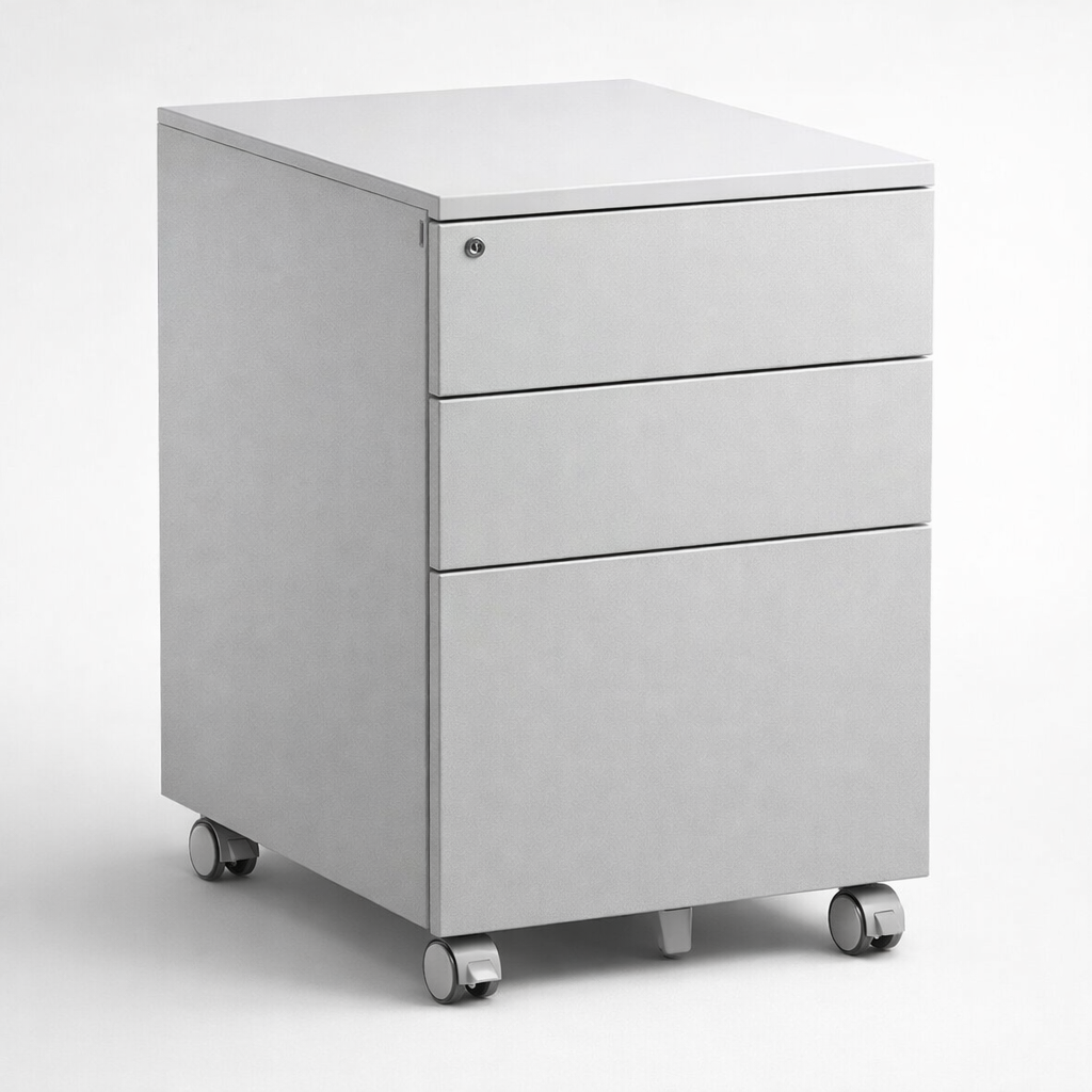 Desk-side pedestal Szafka przybiurkowa Szpp 630 - fronty z płyty - fast access to documents, supplies and daily equipment