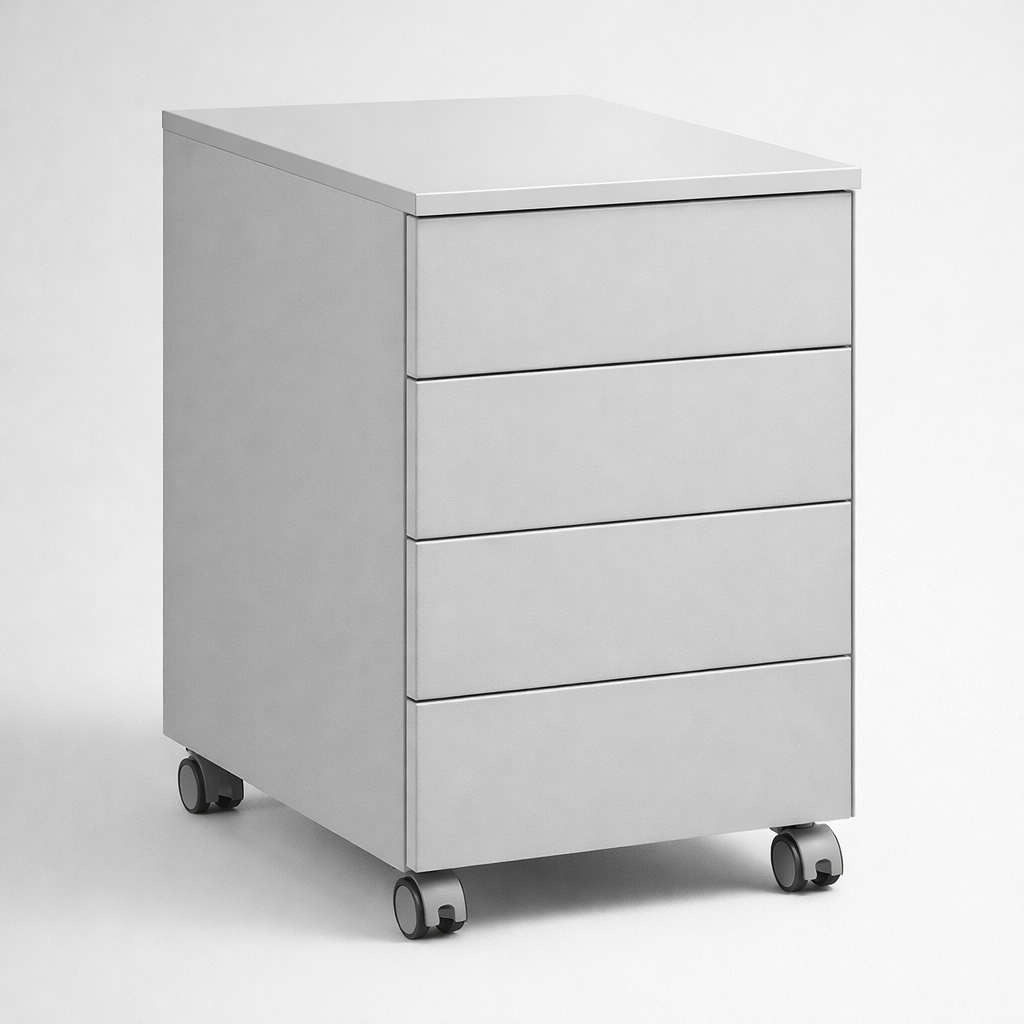 Desk-side pedestal Szafka przybiurkowa Szpp 640 - fronty z płyty - fast access to documents, supplies and daily equipment