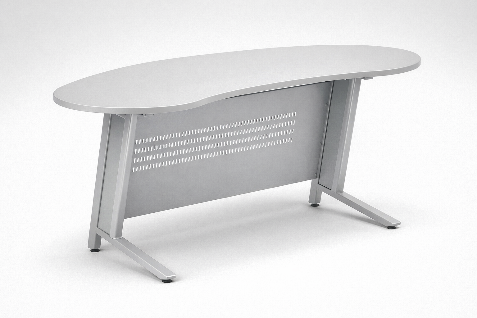 BIM metal desks — A line of metal BIM desks for administration, technical back-of-house rooms, reception areas and operational stations where a stable worktop and integrated storage should stay in one coherent unit.