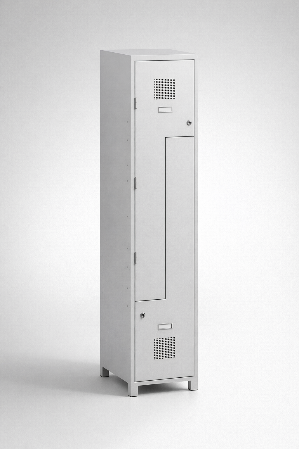 L-shaped staff locker Sul 41 W lx - efficient use of changing-room space while keeping