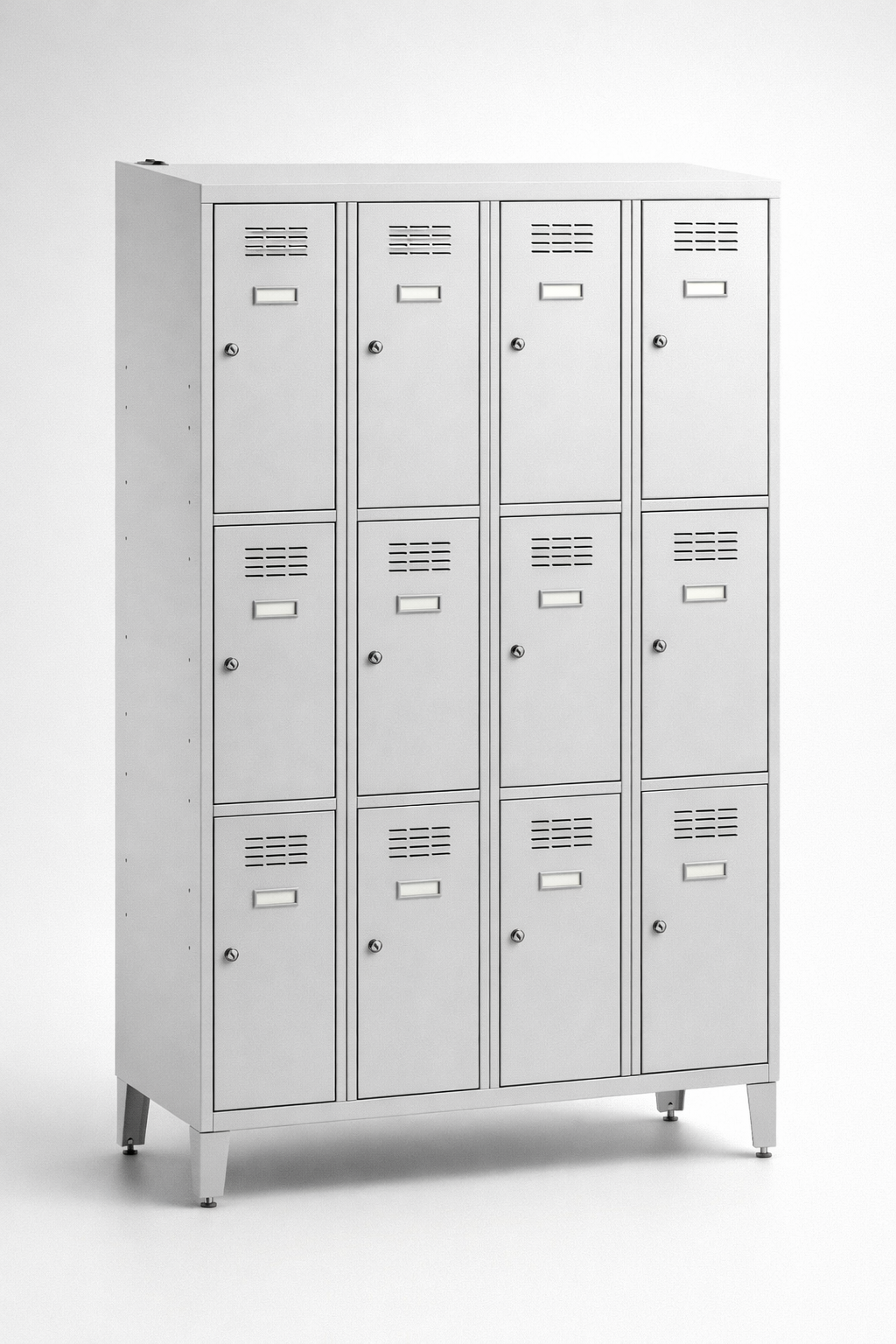 Compartment locker SUS 343 W st – with legs - clear separation of personal compartments in shared