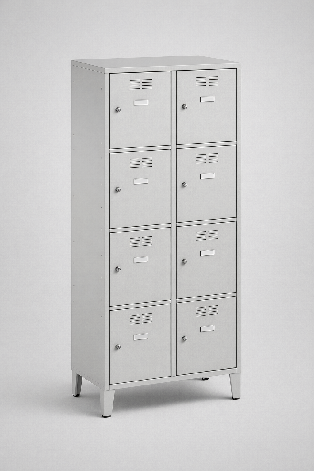 Compartment locker SUS 424 W st – with legs - clear separation of personal compartments in shared