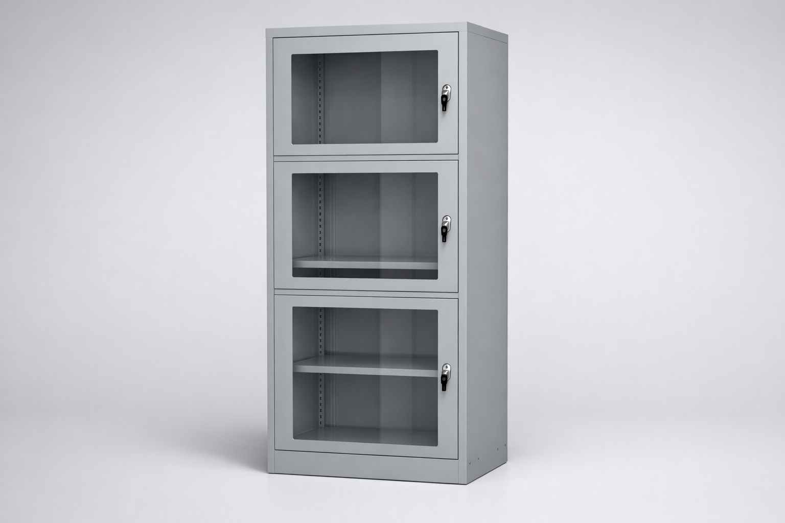 Cabinet with plexiglass doors MSum 330 - visual control of compartment contents while keeping