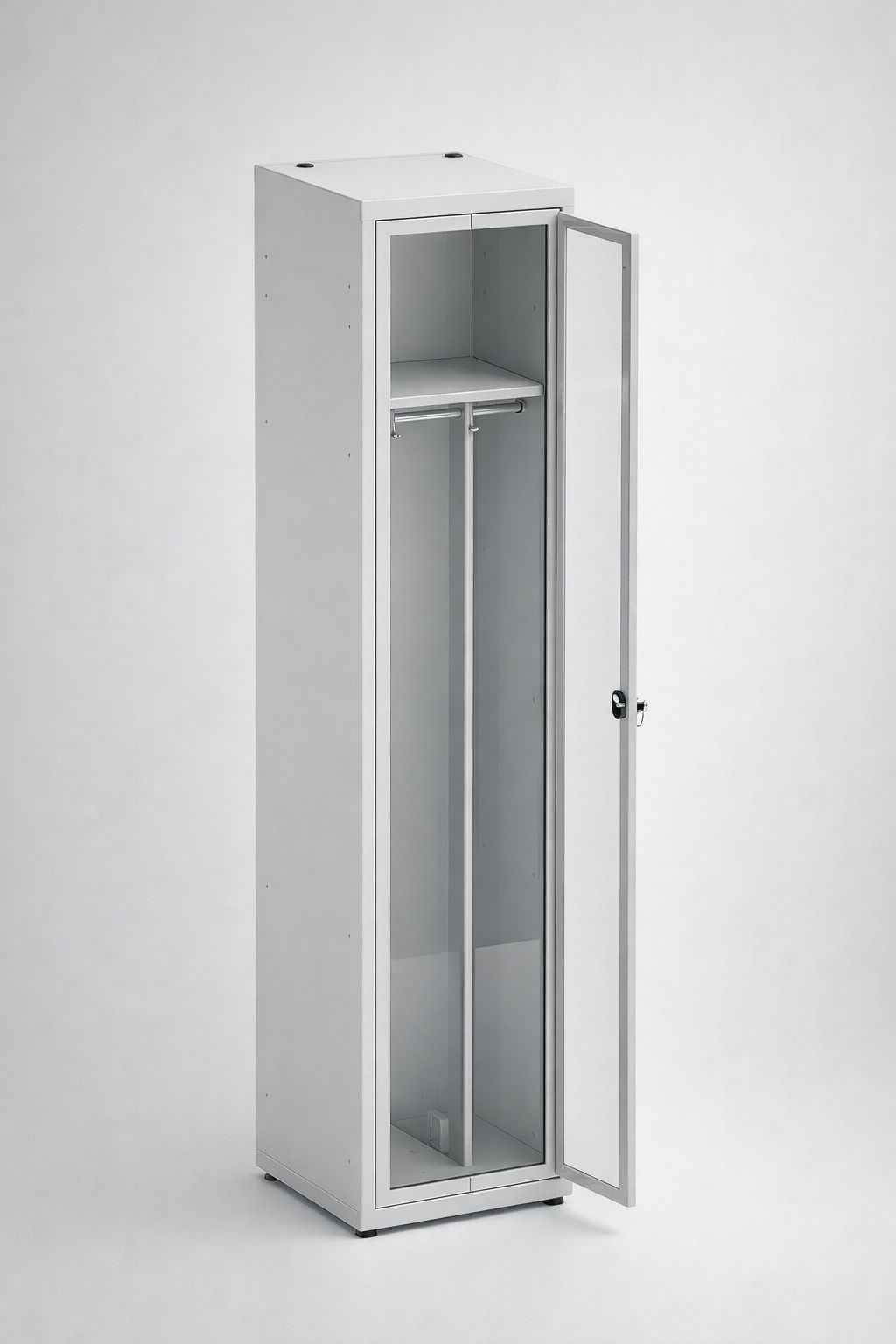 Cabinet with plexiglass doors MSum 410 - visual control of compartment contents while keeping