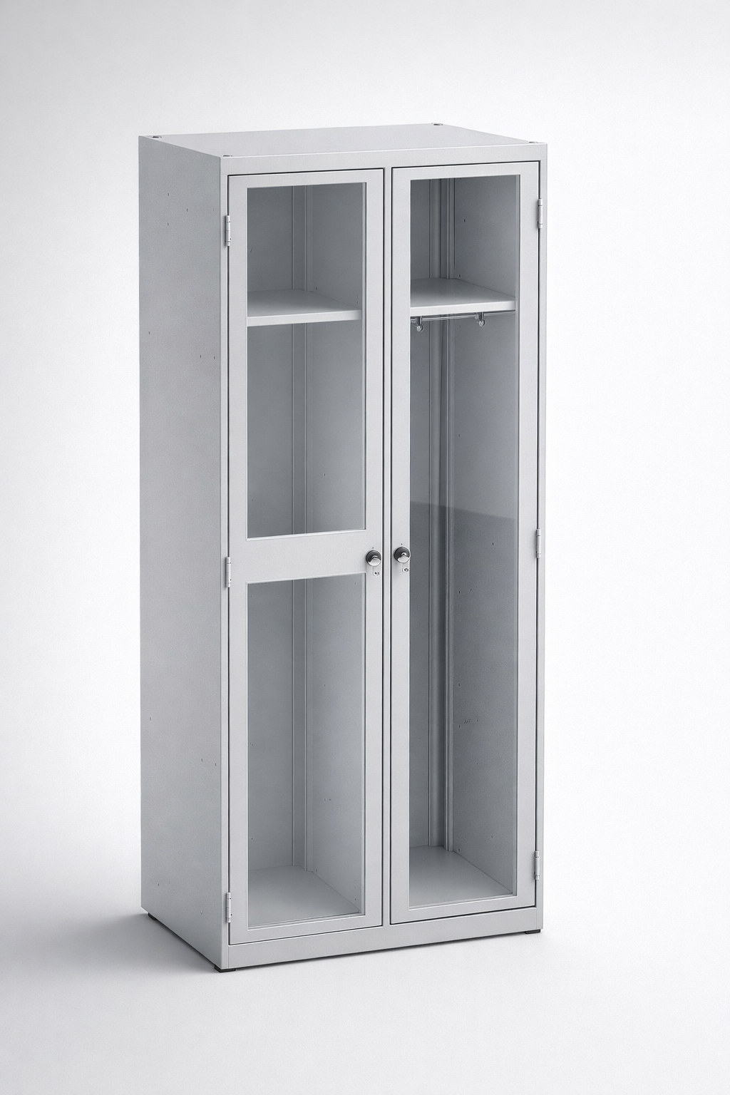 Cabinet with plexiglass doors MSum 420 - visual control of compartment contents while keeping