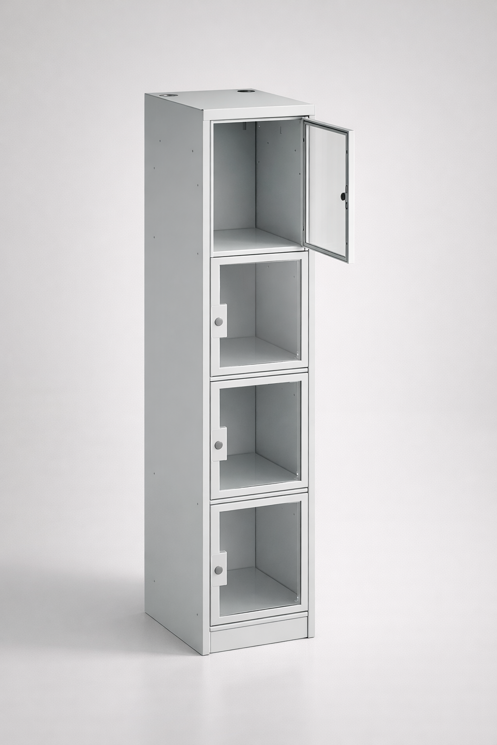Cabinet with plexiglass doors MSus 414 - visual control of compartment contents while keeping