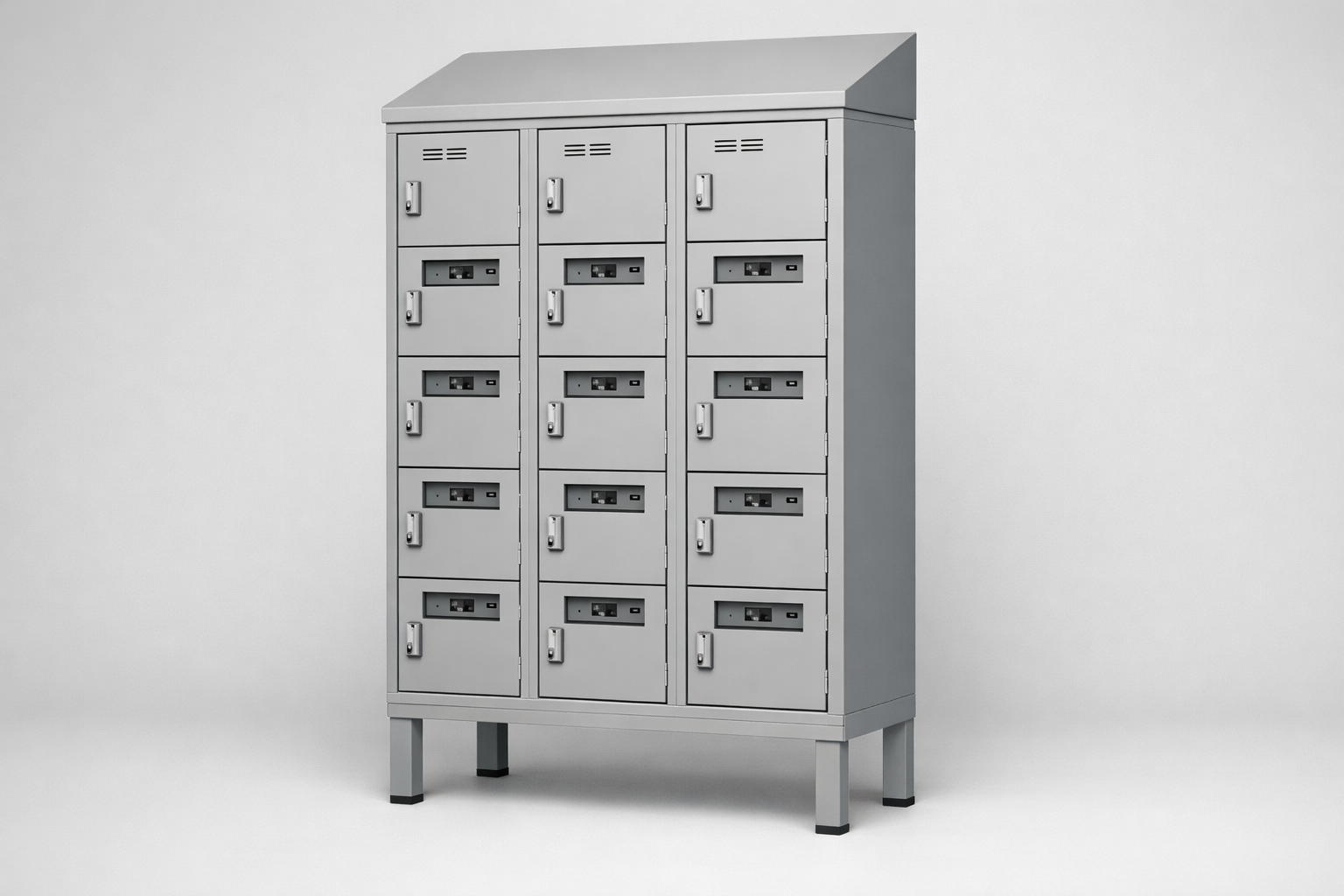 MSUV locker MSus 335v – with legs, z daszkiem - combining personal or garment storage with controlled