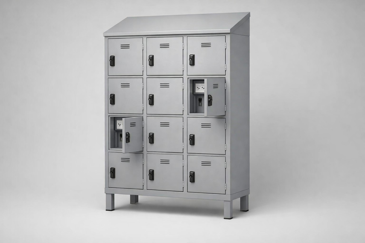 MSUV locker MSus 326v – with legs, z daszkiem - combining personal or garment storage with controlled