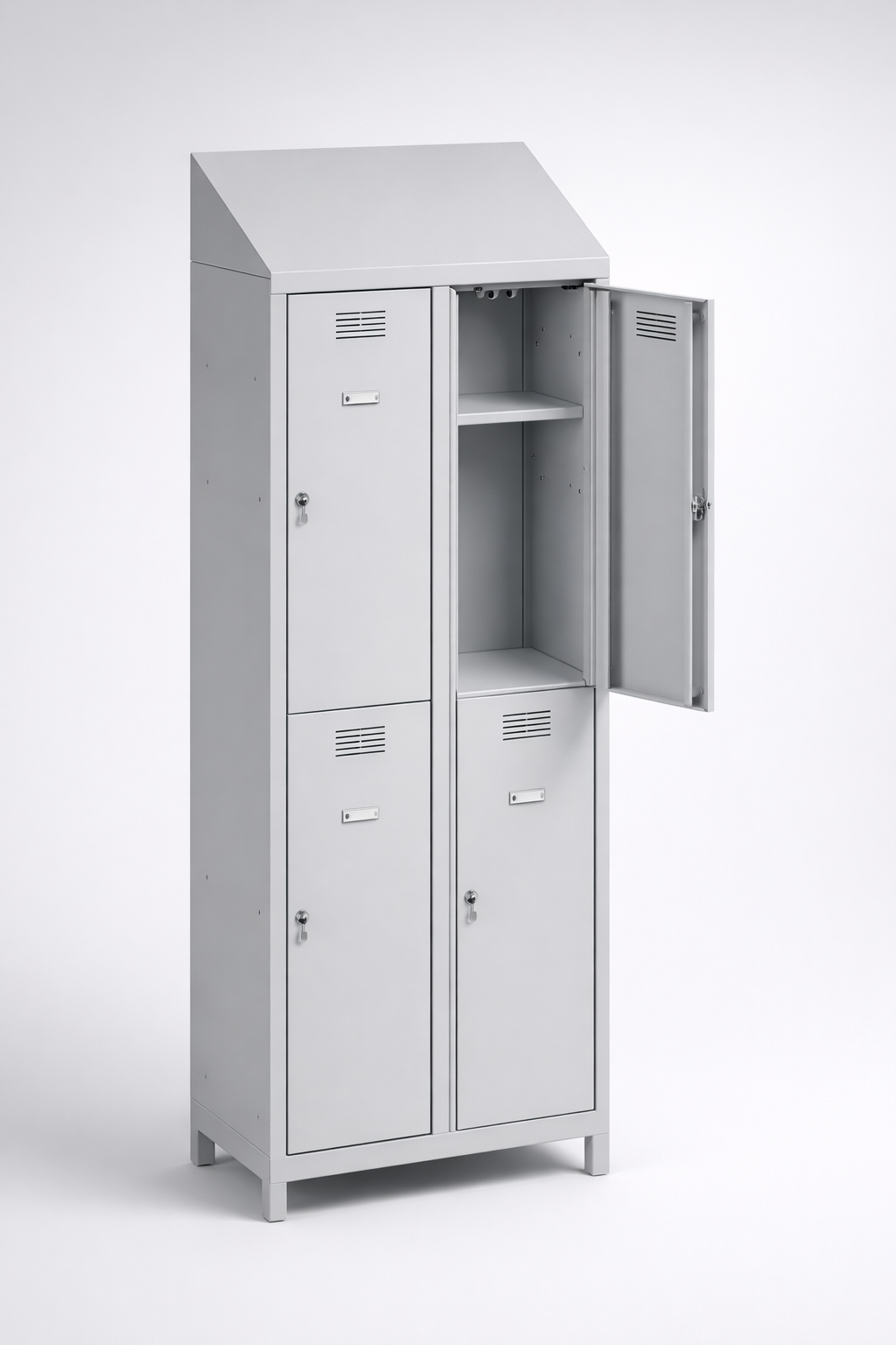 MSUV locker MSus 422v – z daszkiem - combining personal or garment storage with controlled
