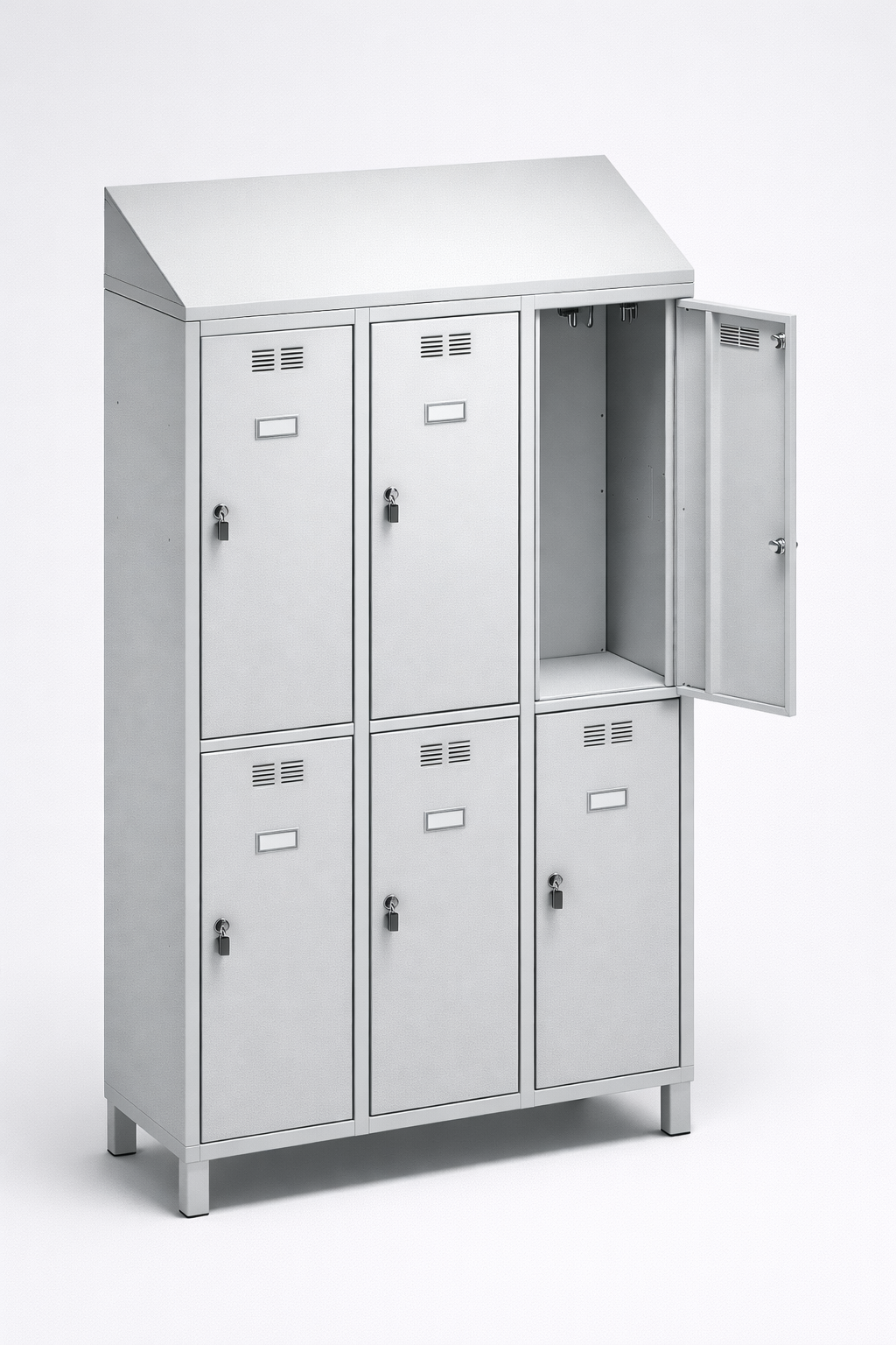 MSUV locker MSus 432v – z daszkiem - combining personal or garment storage with controlled