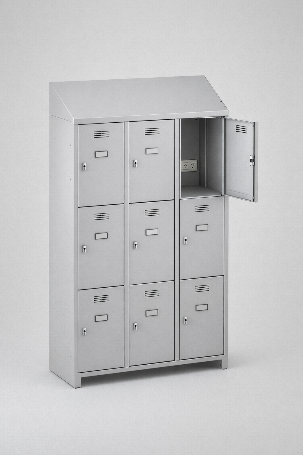 MSUV locker MSus 433v – z daszkiem - combining personal or garment storage with controlled