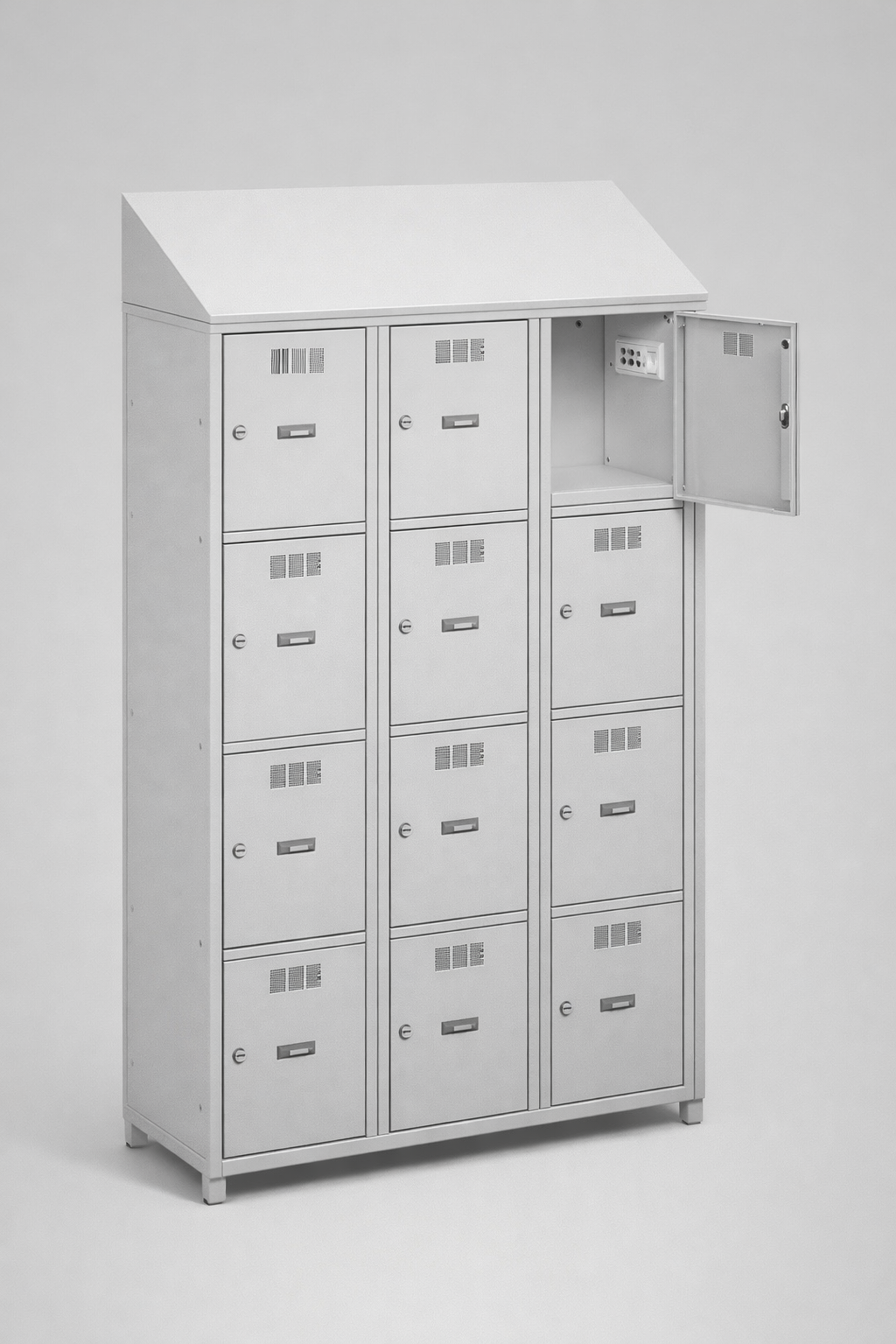 MSUV locker MSus 434v – z daszkiem - combining personal or garment storage with controlled