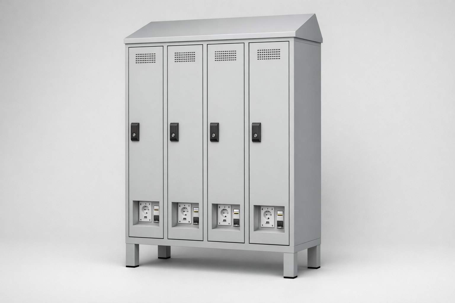 MSUV locker MSus 415v – with legs, z daszkiem - combining personal or garment storage with controlled