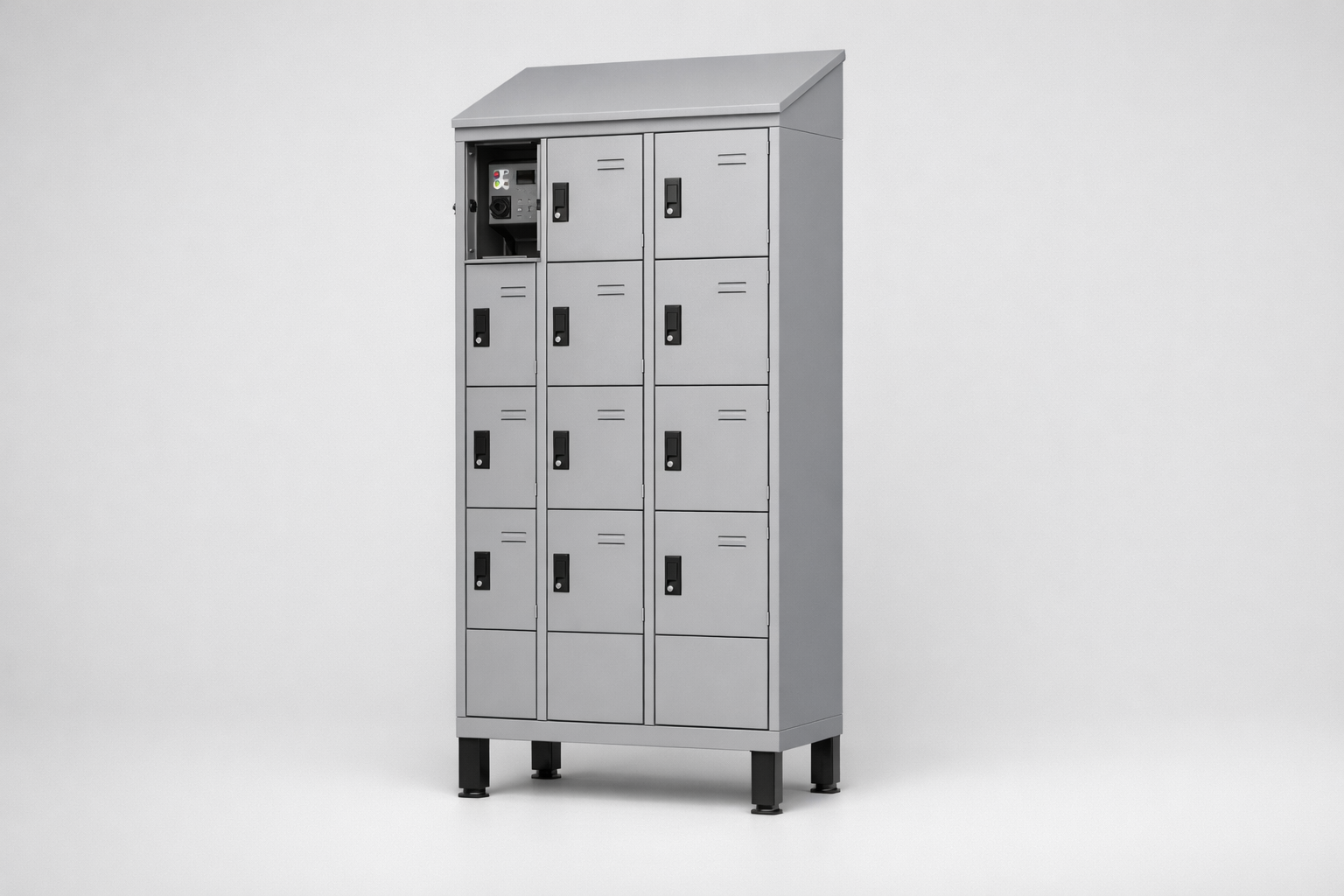 MSUV locker MSus 425v – with legs, z daszkiem - combining personal or garment storage with controlled