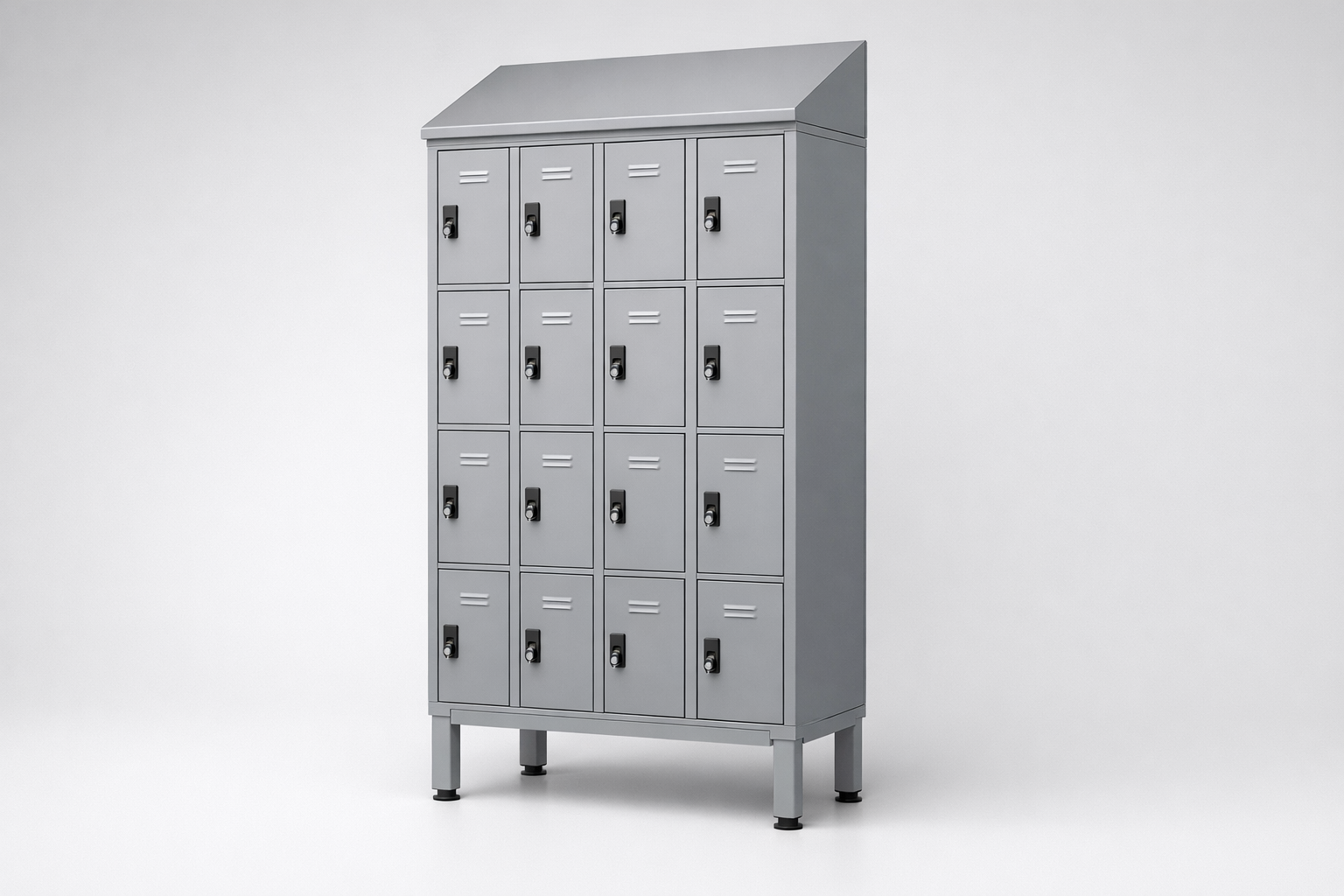 MSUV locker MSus 435v – with legs, z daszkiem - combining personal or garment storage with controlled