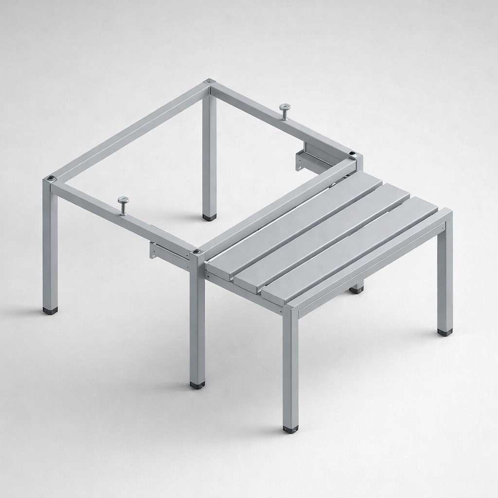WSU / MSU accessory Pw 311 W – Podstawy z wysuwanym siedziskiem z listew drewnianych - extending cabinet lines with compatible top