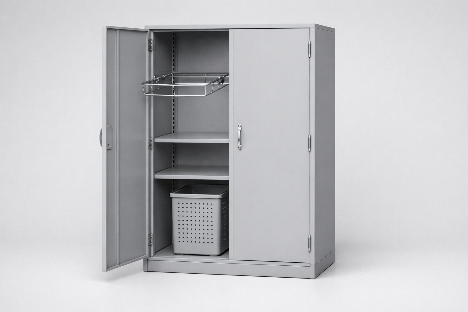 Janitorial cabinet MPO 02rk - orderly storage of cleaning supplies and support