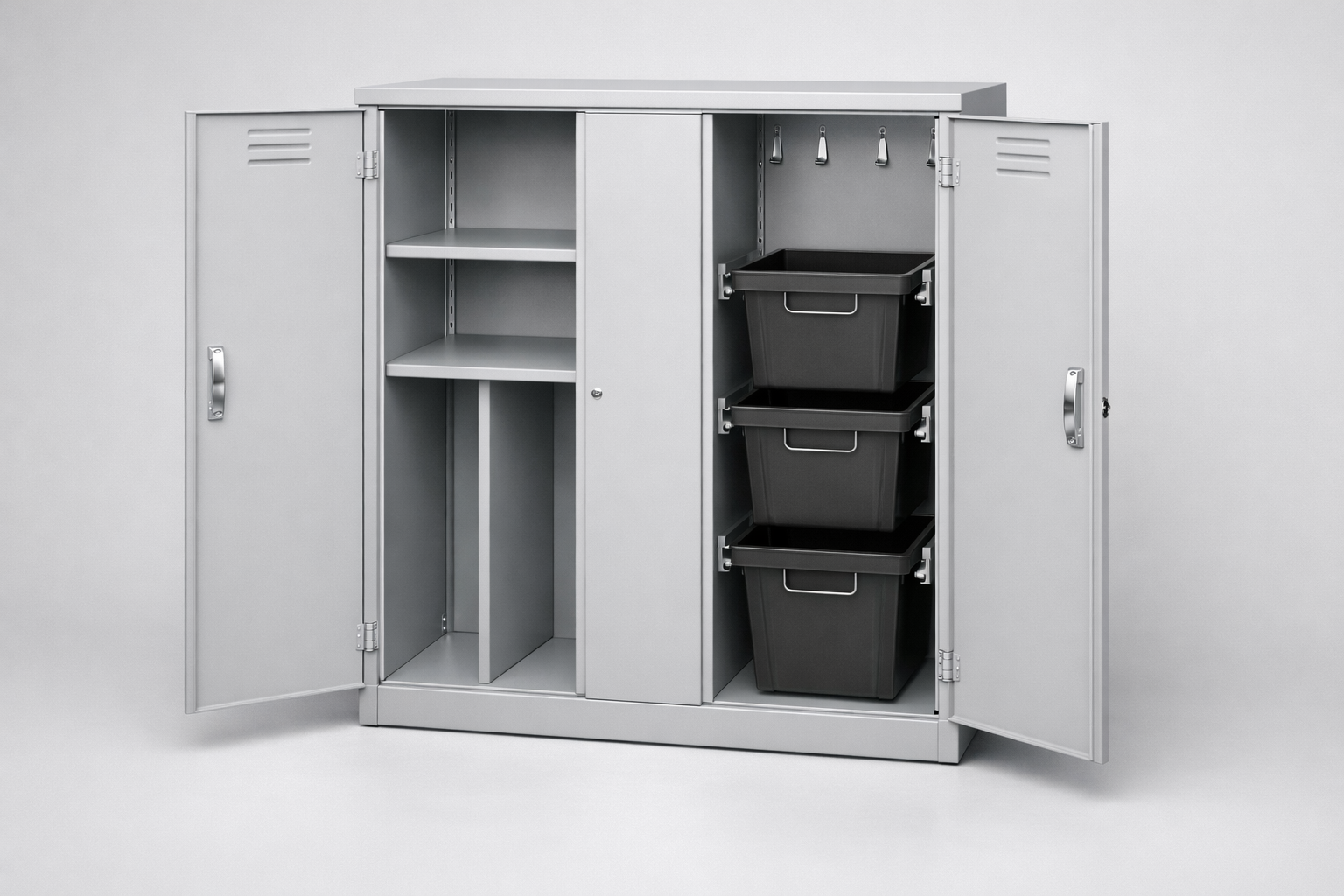 Janitorial cabinet MPO 03k - orderly storage of cleaning supplies and support