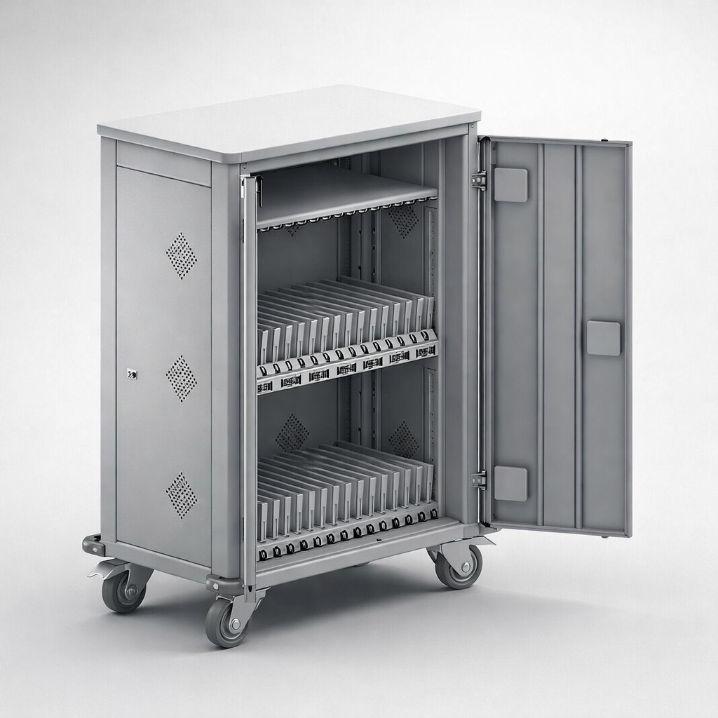 Tablet trolley WNT 33Q type F - controlled circulation, charging and secure issue of