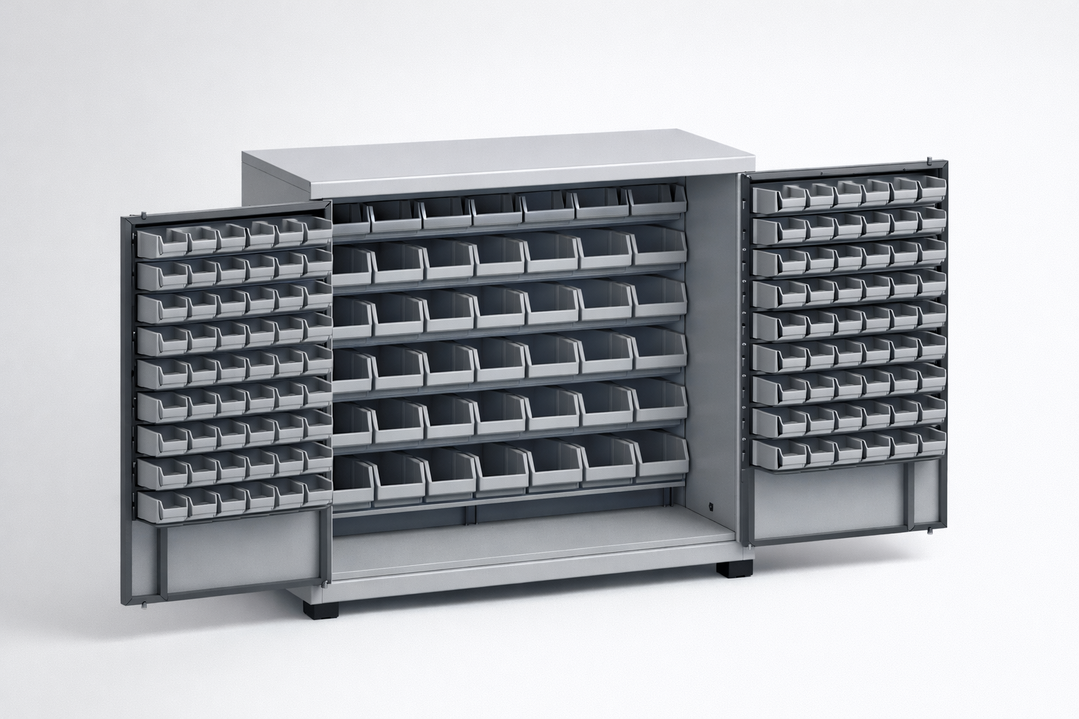 Workshop cabinet MSW112/5-11s - organised tools, components and service equipment