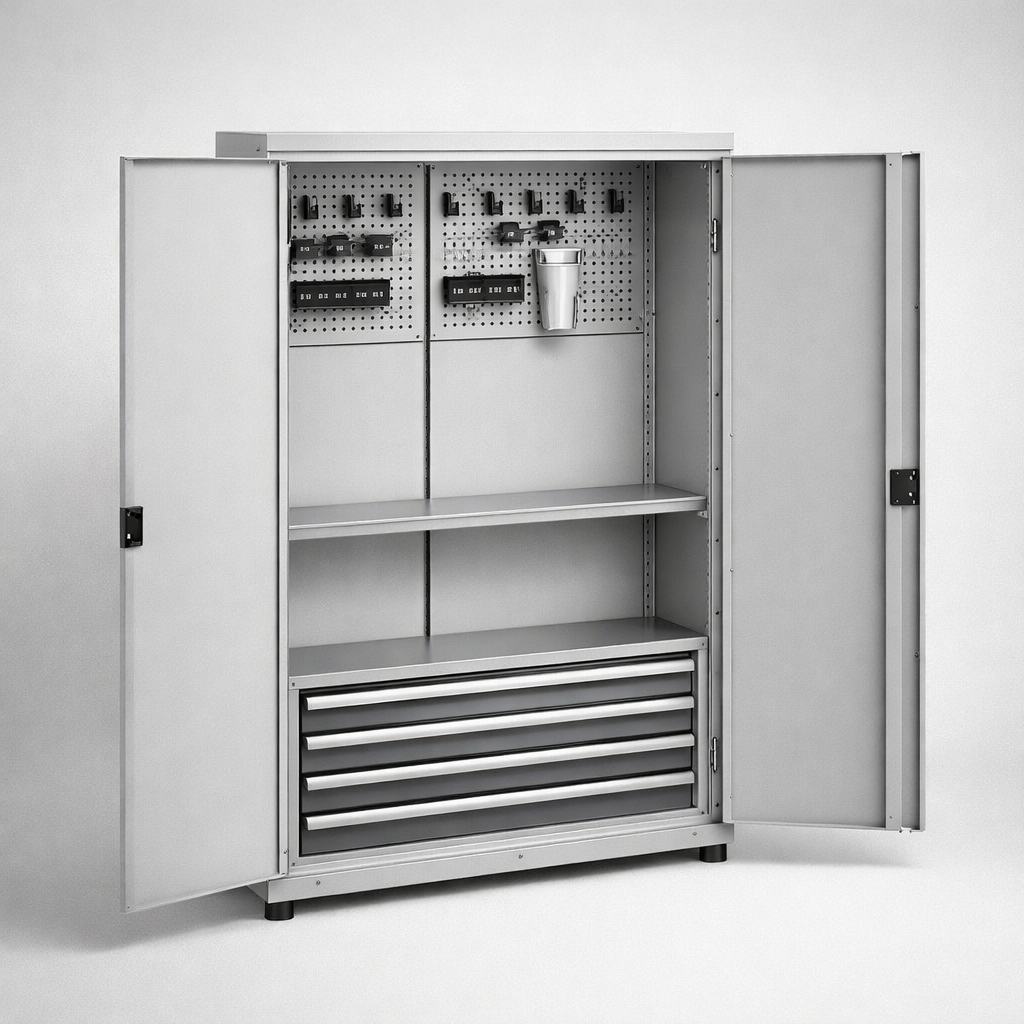 Workshop cabinet MSW212/5-17 - organised tools, components and service equipment