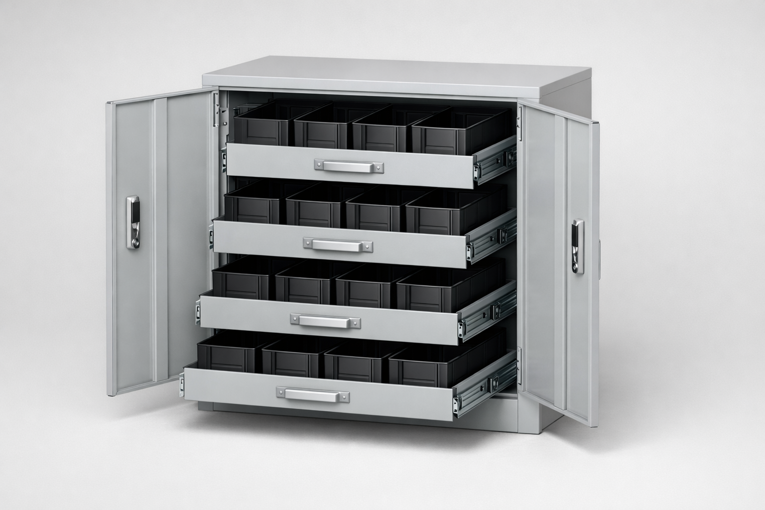 Workshop cabinet S3/h63 – 4 szt. - organised tools, components and service equipment