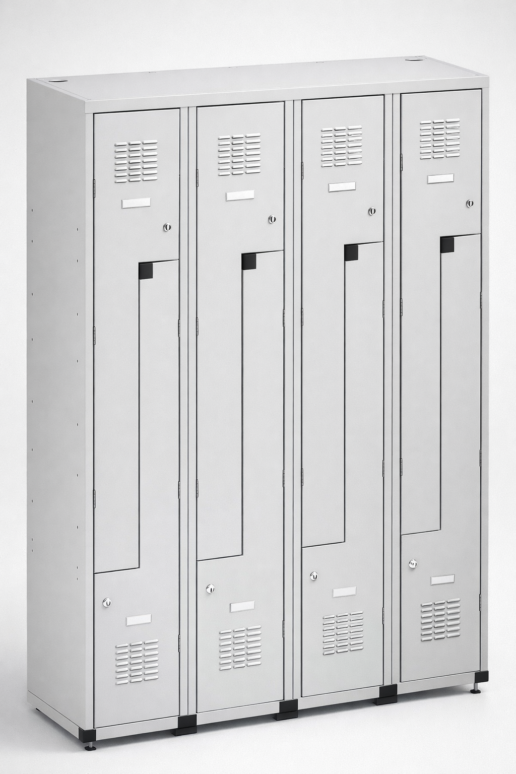 L-shaped staff locker Sul 34 W st - efficient use of changing-room space while keeping