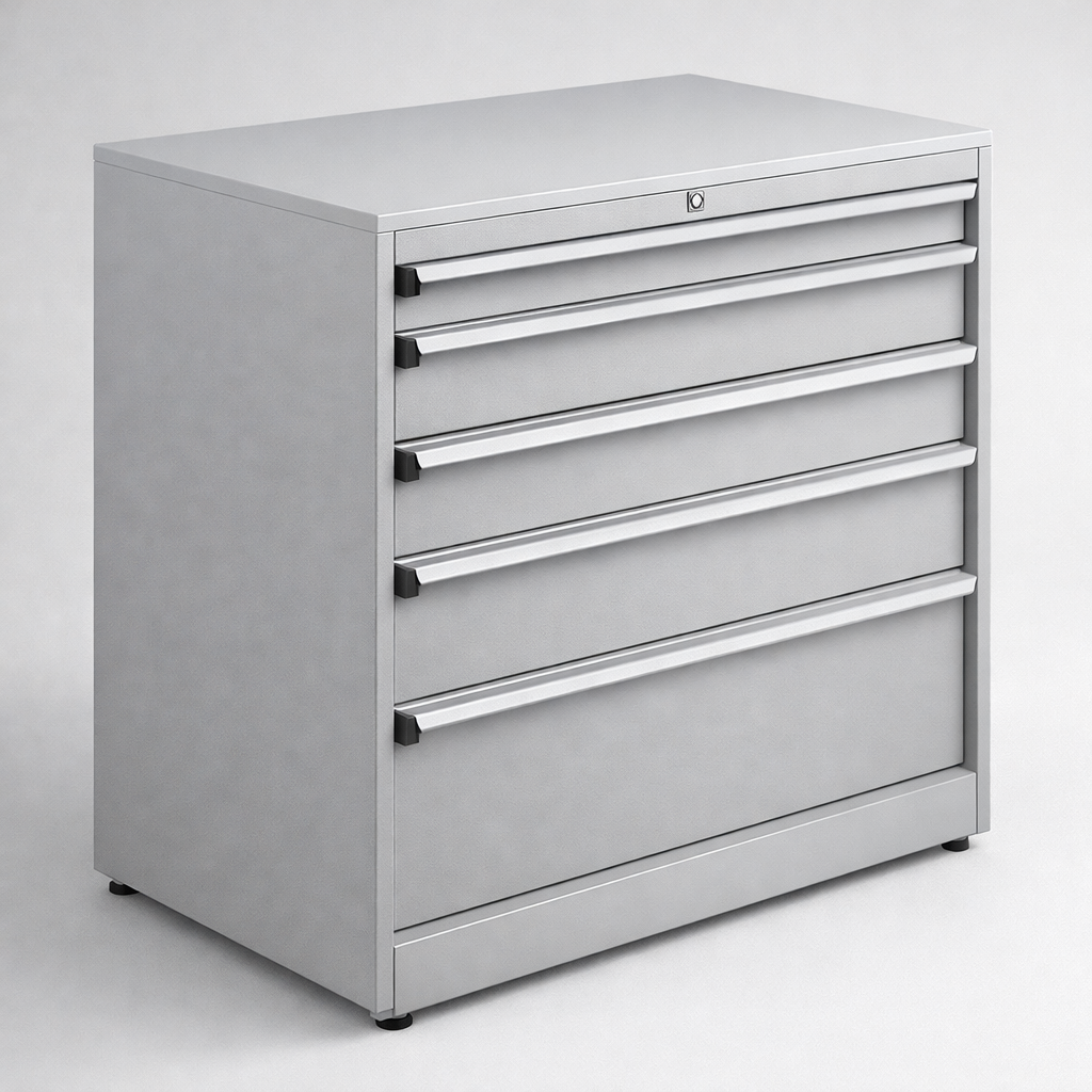 Workshop cabinet Szw 302 - organised tools, components and service equipment