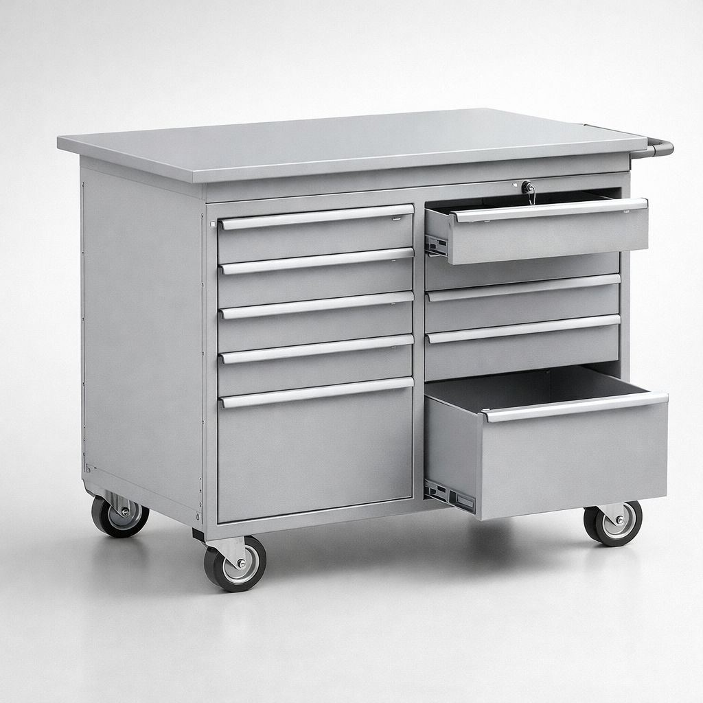 Workshop cabinet SzwN 252 - organised tools, components and service equipment